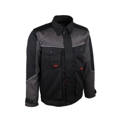 Veste de travail 65% coton 35% polyester 300 g/m2 gris noir