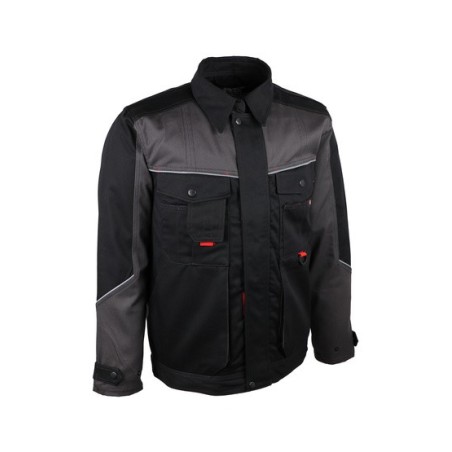 Veste de travail 65% coton 35% polyester 300 g/m2 gris noir