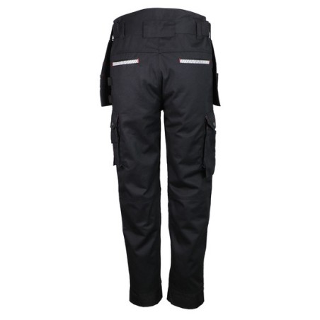 Pantalon de travail 60% coton 40% polyester 300 g/m2 noir genouillères