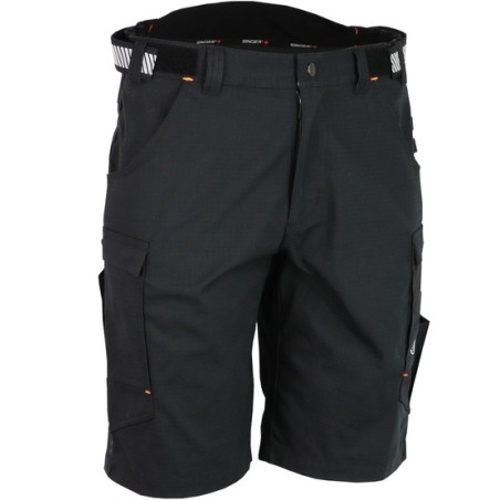 Short de travail ripstop coton polyester élasthanne 280 g/m2 noir