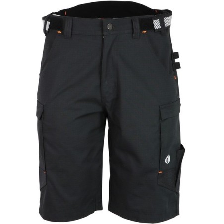 Short de travail ripstop coton polyester élasthanne 280 g/m2 noir