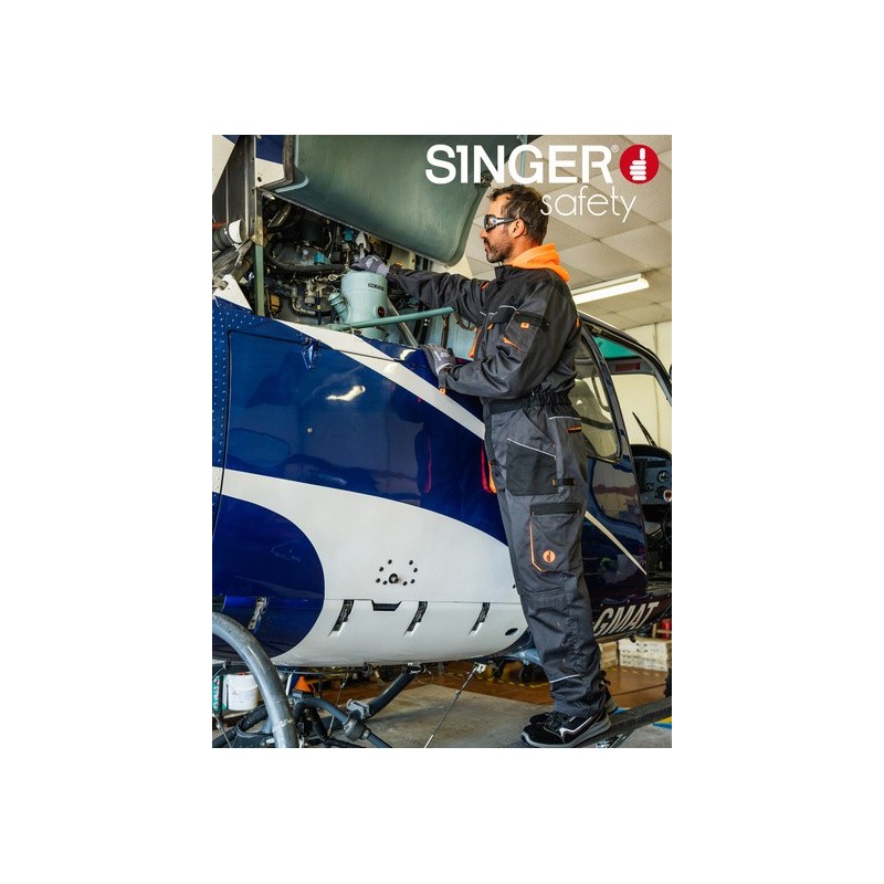 Combinaison de travail un zip polyester coton emplacement genouillères