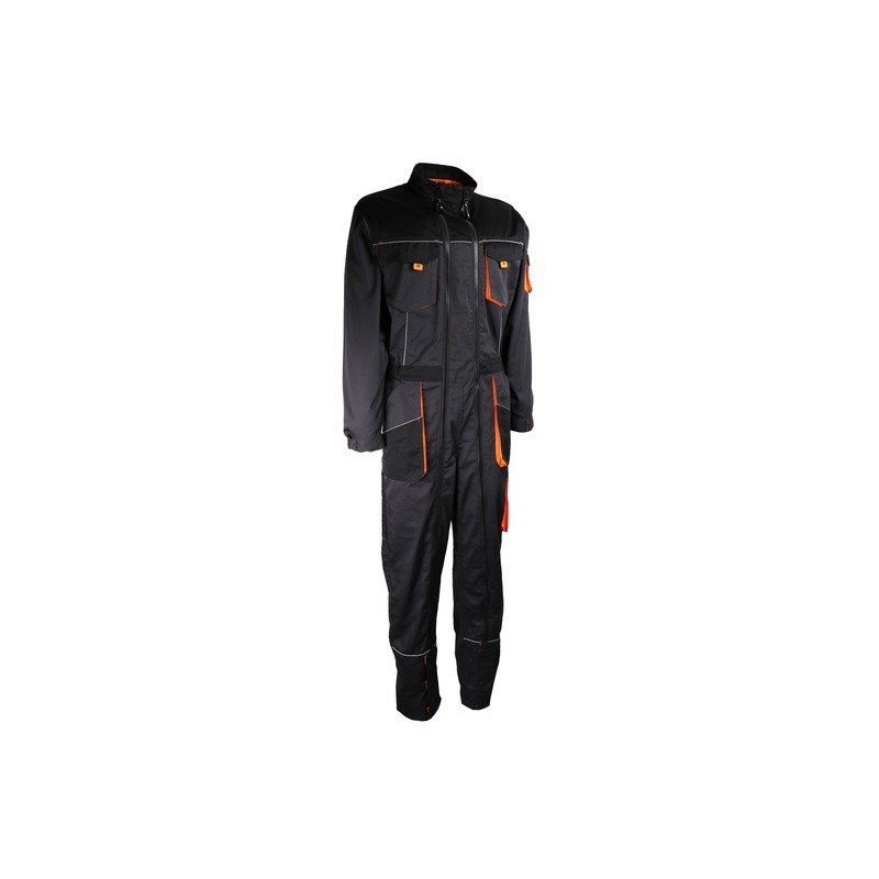 Combinaison travail double zip polyester coton bas jambes réglable