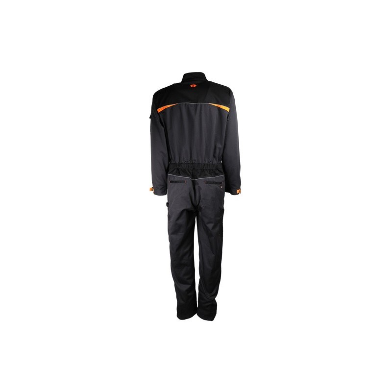 Combinaison travail double zip polyester coton bas jambes réglable