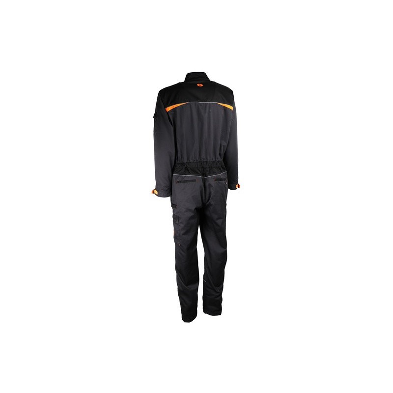 Combinaison travail double zip polyester coton bas jambes réglable