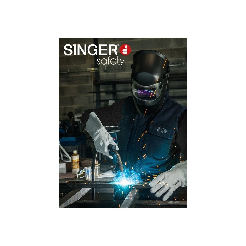 Gilet ignifugé tissu retardateur de flamme 350 g/m2 bleu