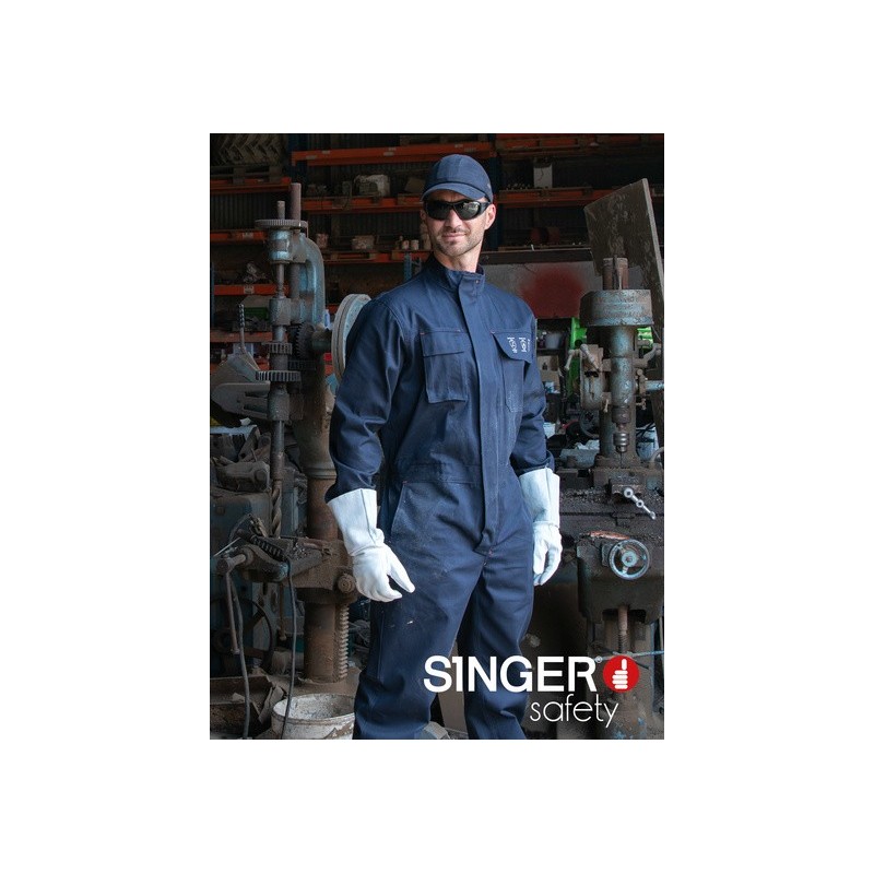 Combinaison de protection tissu retardateur de flamme 350 g/m2 bleu