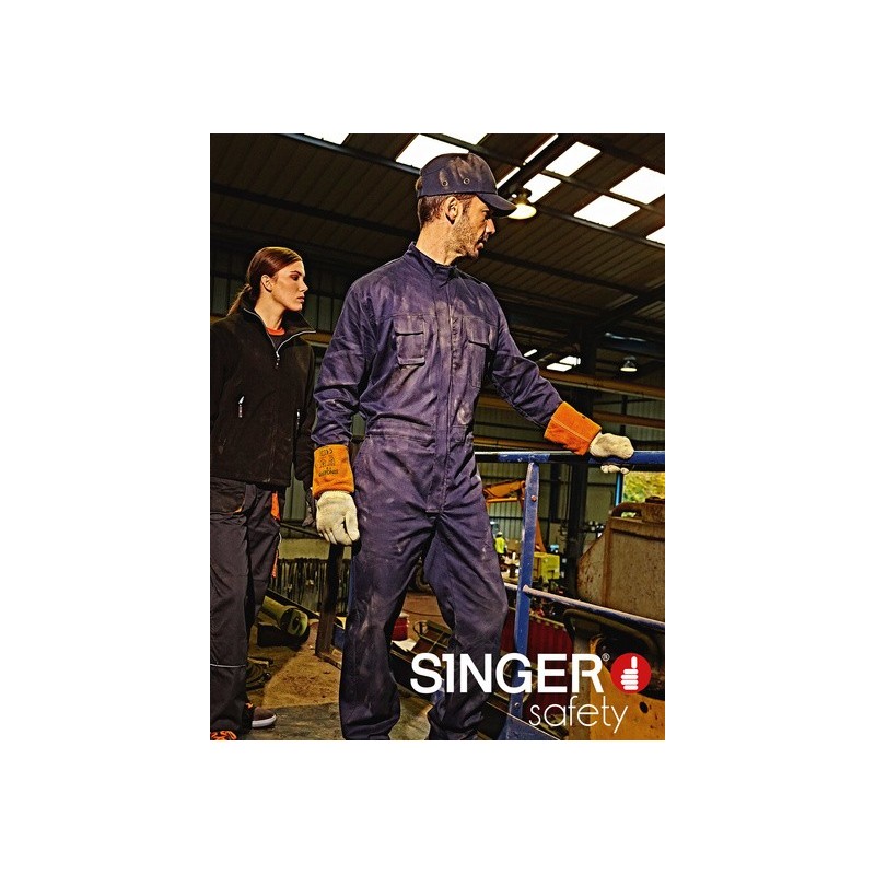 Combinaison de protection tissu retardateur de flamme 350 g/m2 bleu