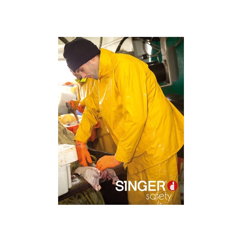 Complet de pluie polyuréthane pvc support polyester coutures étanchées