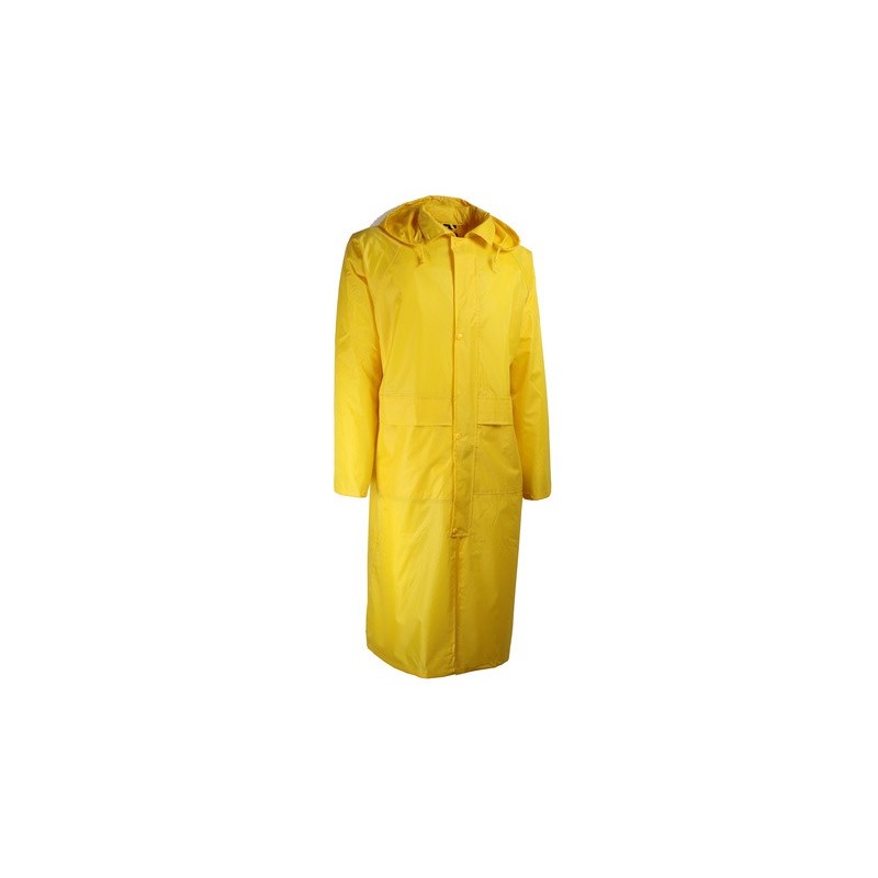Manteau de pluie PVC souple support polyester avec capuche