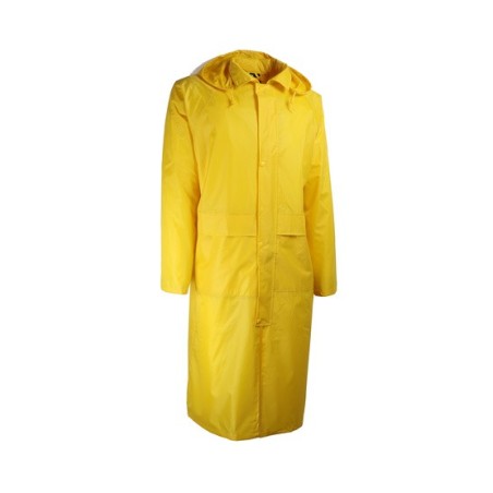 Manteau de pluie PVC souple support polyester avec capuche