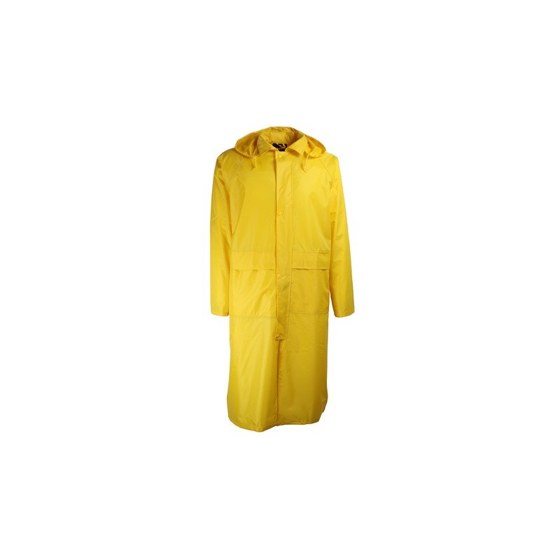 Manteau de pluie PVC souple support polyester avec capuche