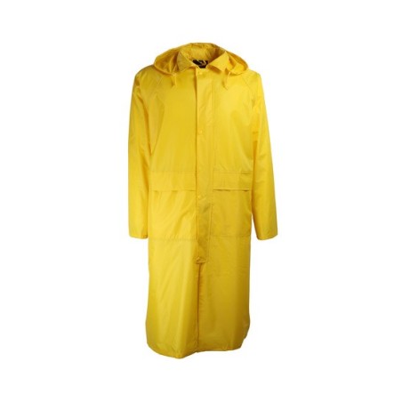 Manteau de pluie PVC souple support polyester avec capuche