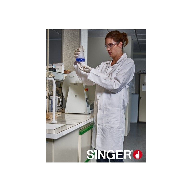 Blouse travail 100% coton bleu ou blanc fermeture boutons poches