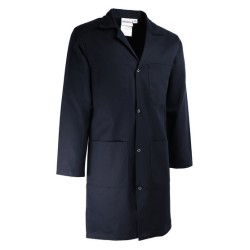 Blouse travail 100% coton bleu ou blanc fermeture boutons poches