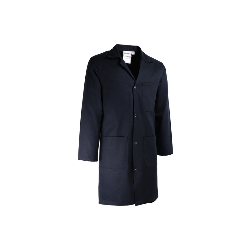 Blouse travail 100% coton bleu ou blanc fermeture boutons poches