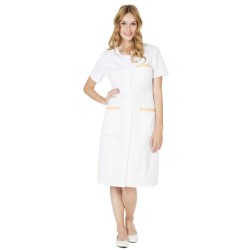 Blouse de travail blanc miel pour femme Caroline