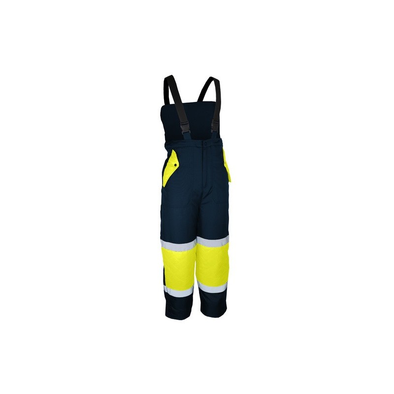 Cotte à bretelles haute visibilité contre le froid intense