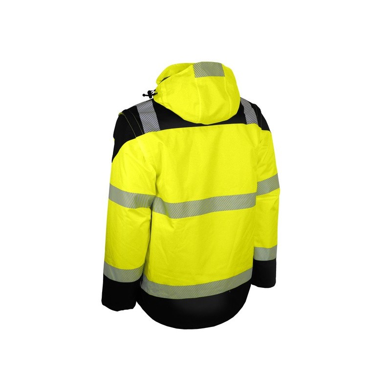 Blouson haute visibilité 2 en 1 manches amovibles doublure polaire