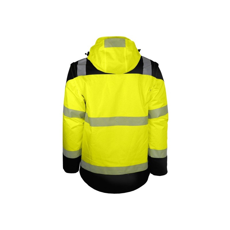 Blouson haute visibilité 2 en 1 manches amovibles doublure polaire