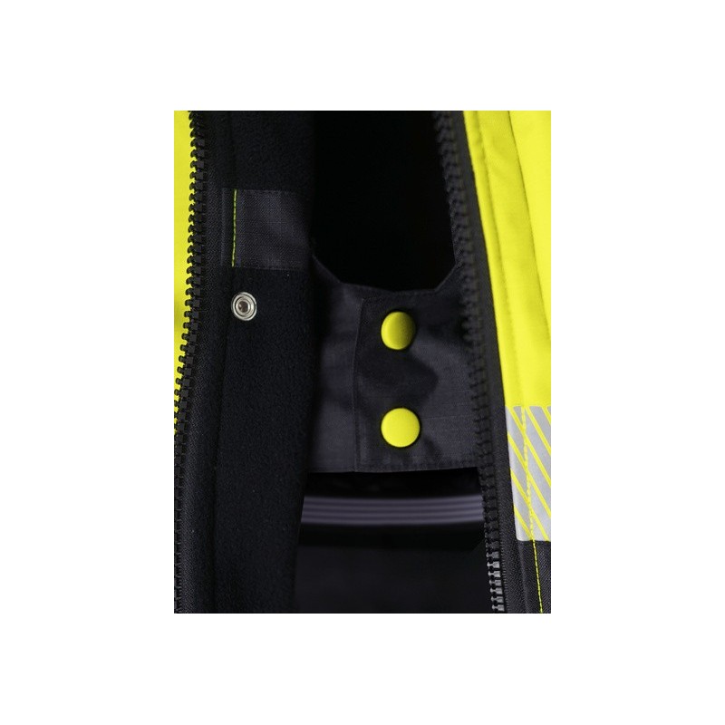 Blouson haute visibilité 2 en 1 manches amovibles doublure polaire