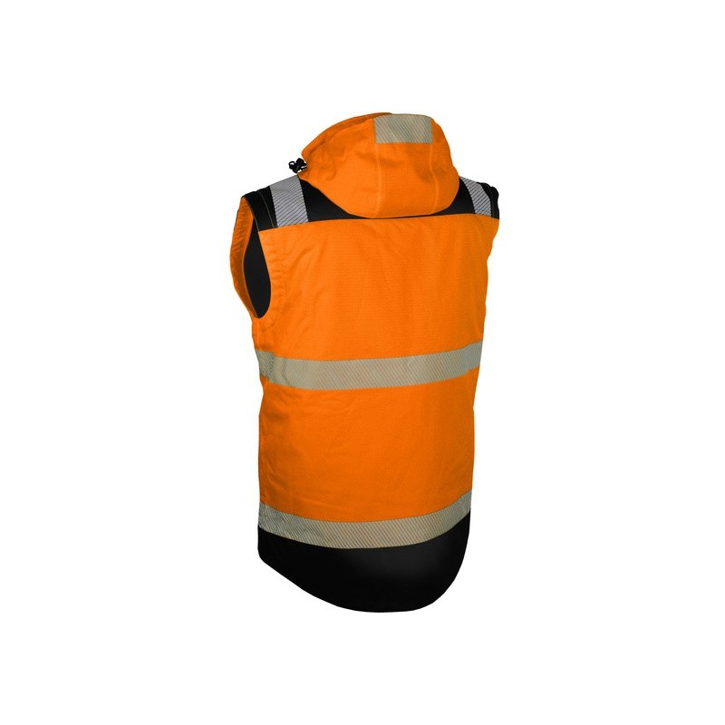 Blouson haute visibilité 2 en 1 manches amovibles doublure polaire
