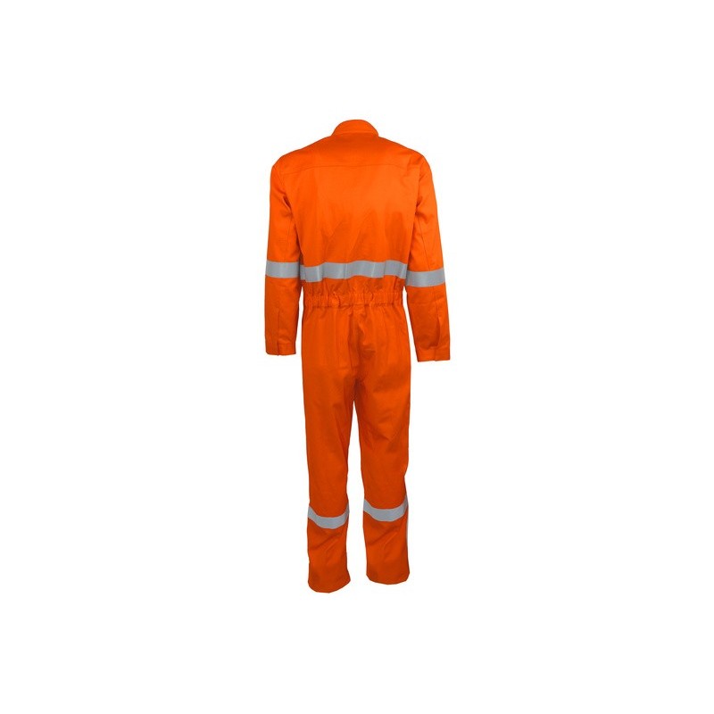 Combinaison multirisques orange avec bande rétro réfléchissantes