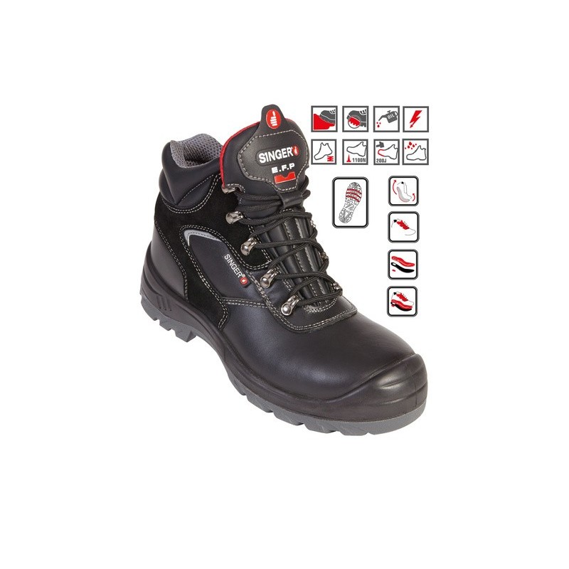 Chaussures montantes de sécurité en cuir hydrofuge S3L FOR SR