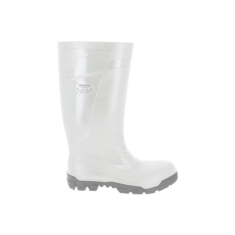 Botte PVC nitrile amagnétique blanche doublée viscose