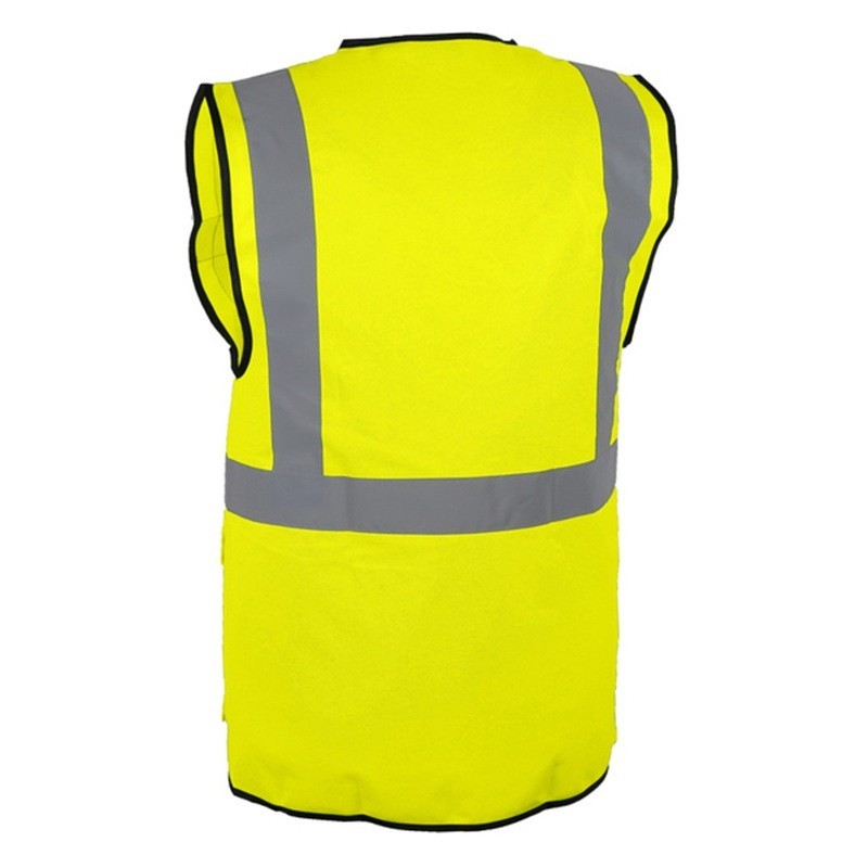 Gilet Haute Visibilité Multi-Poches - Chasuble Sécurité Zippée