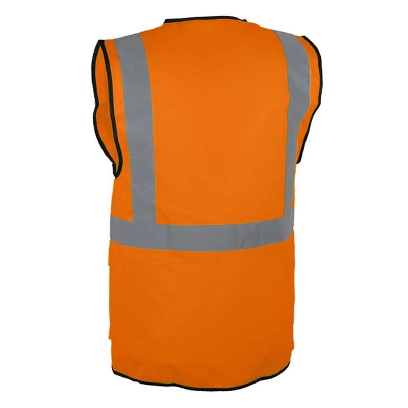 Gilet Haute Visibilité Multi-Poches - Chasuble Sécurité Zippée