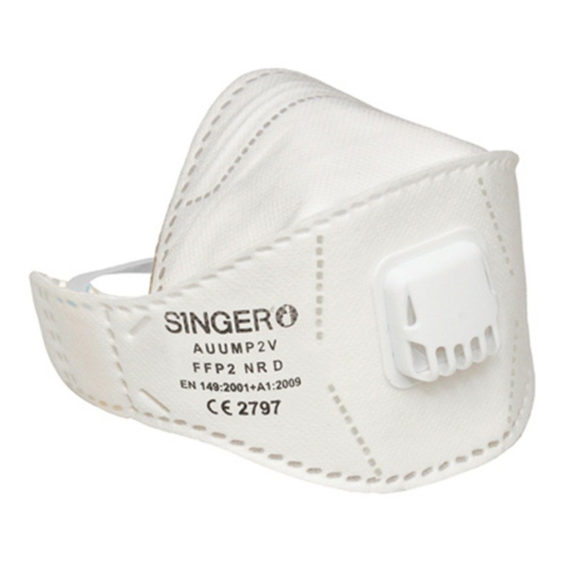 20 Demi-masques type FFP2 pliable confort pli horizontal 3 panneaux