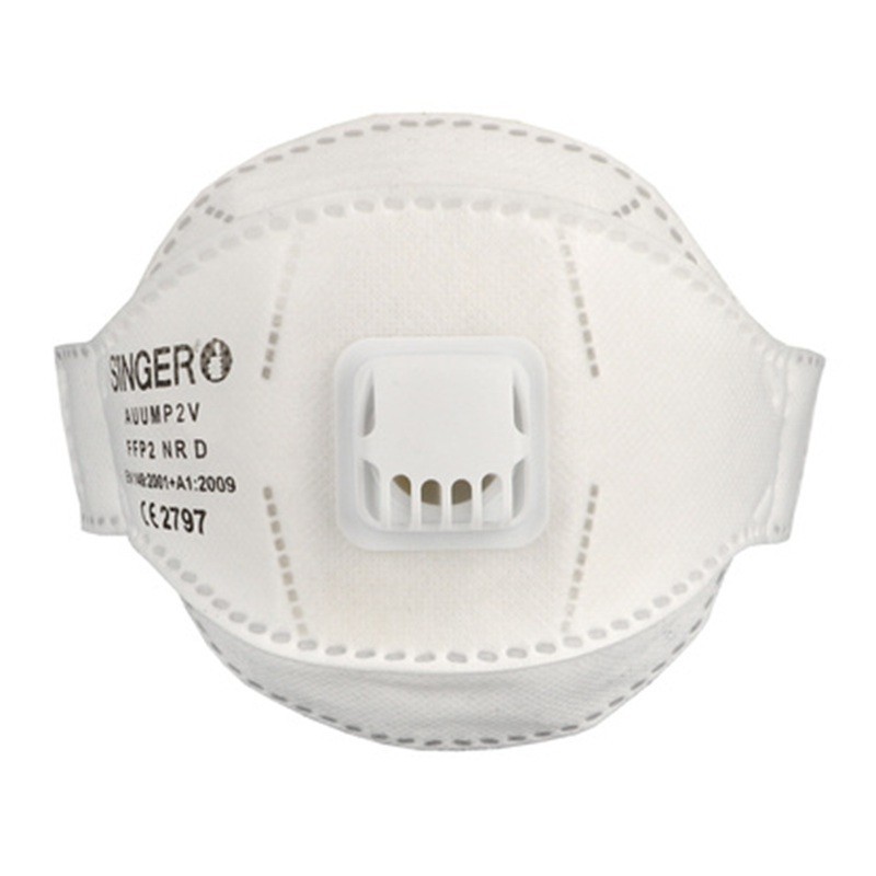 20 Demi-masques type FFP2 pliable confort pli horizontal 3 panneaux