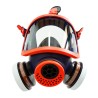 Masque respiratoire panoramique silicone double porte filtre galettes Masque respiratoire panoramique silicone double porte filtre galettes