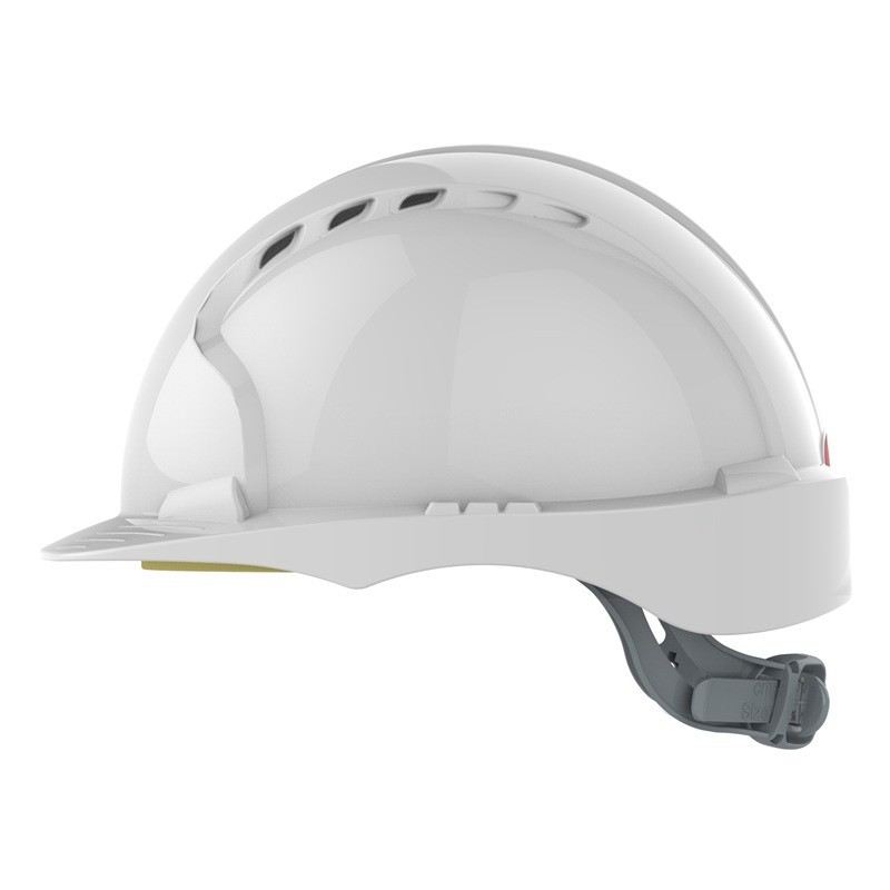 Casque chantier ventilé avec visière blanc bleu norme 397 homme femme