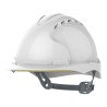 Casque chantier ventilé avec visière blanc bleu norme 397 homme femme Casque chantier ventilé avec visière blanc bleu norme 397 homme femme