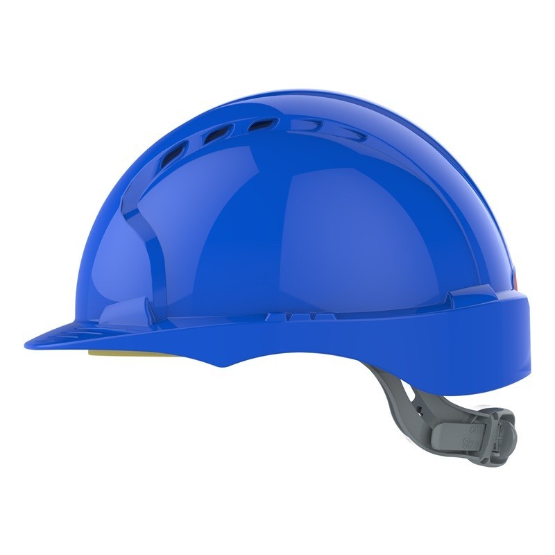 Casque chantier ventilé avec visière blanc bleu norme 397 homme femme