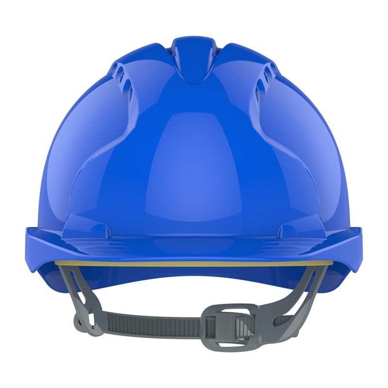 Casque chantier ventilé avec visière blanc bleu norme 397 homme femme