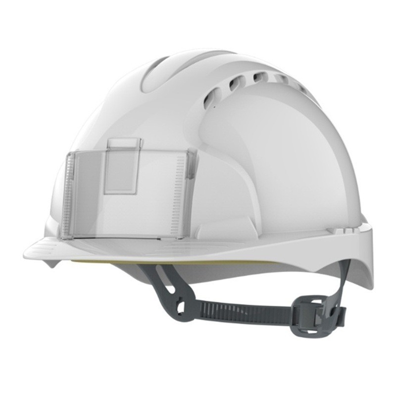 casque de chantier evo2 avec porte badge pour carte btp