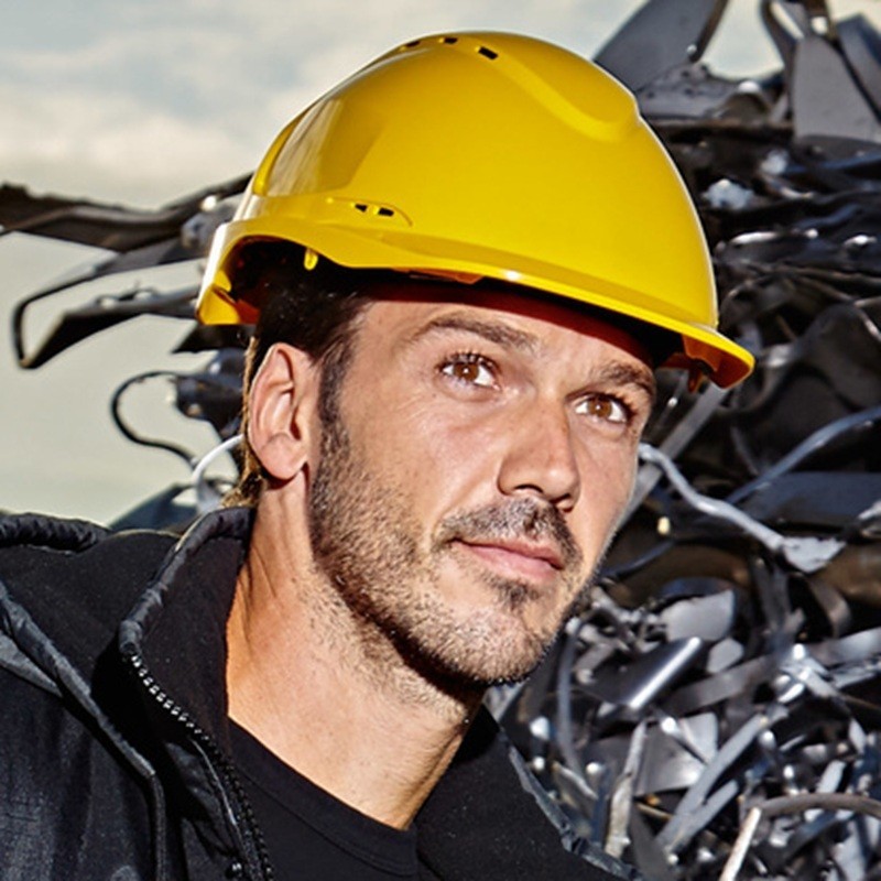 Casque de chantier ABS 8 point de fixation modèle aéré FORCE Singer