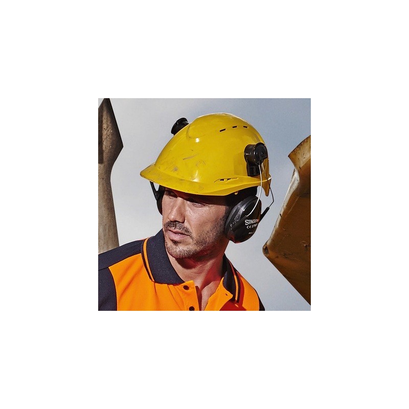 Casque de chantier ABS 8 point de fixation modèle aéré FORCE Singer