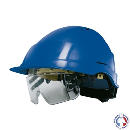 Casque de chantier IRIS2 avec aération réglable et lunettes intégrées