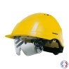 Casque de chantier IRIS2 avec aération réglable et lunettes intégrées