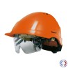 Casque de chantier IRIS2 avec aération réglable et lunettes intégrées