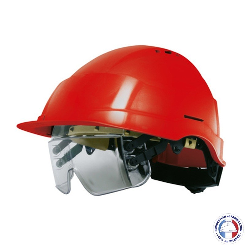 Casque de chantier IRIS2 avec aération réglable et lunettes intégrées