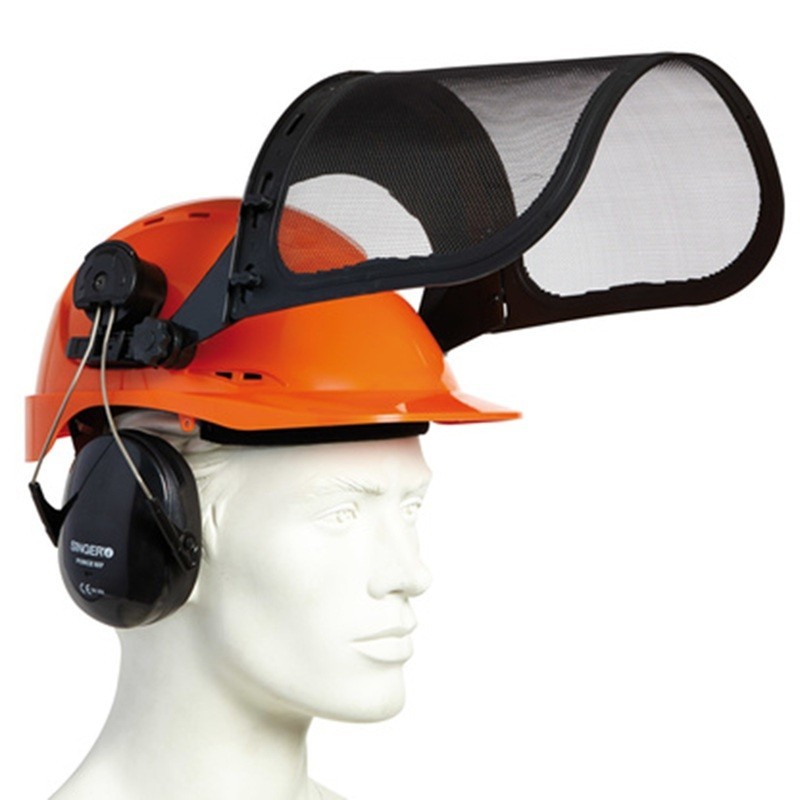 Kit forestier FOREST1 SINGER : casque ventilé, anti-bruit, visière