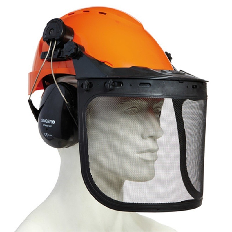 Kit forestier FOREST1 SINGER : casque ventilé, anti-bruit, visière