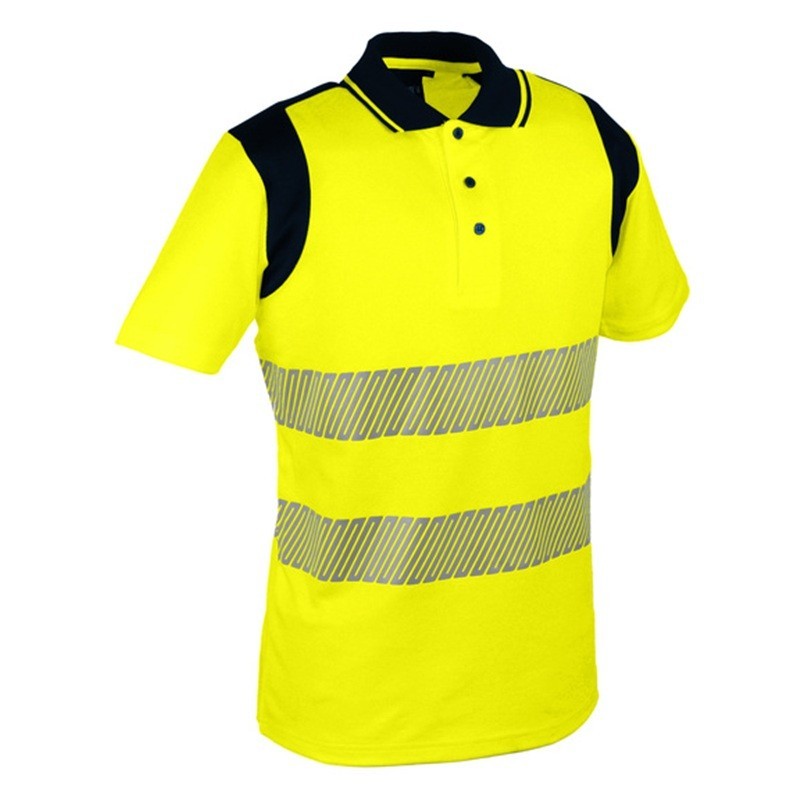 Polo Haute Visibilité POLMA & POLMO - SINGER, 2 Bandes Segmentées