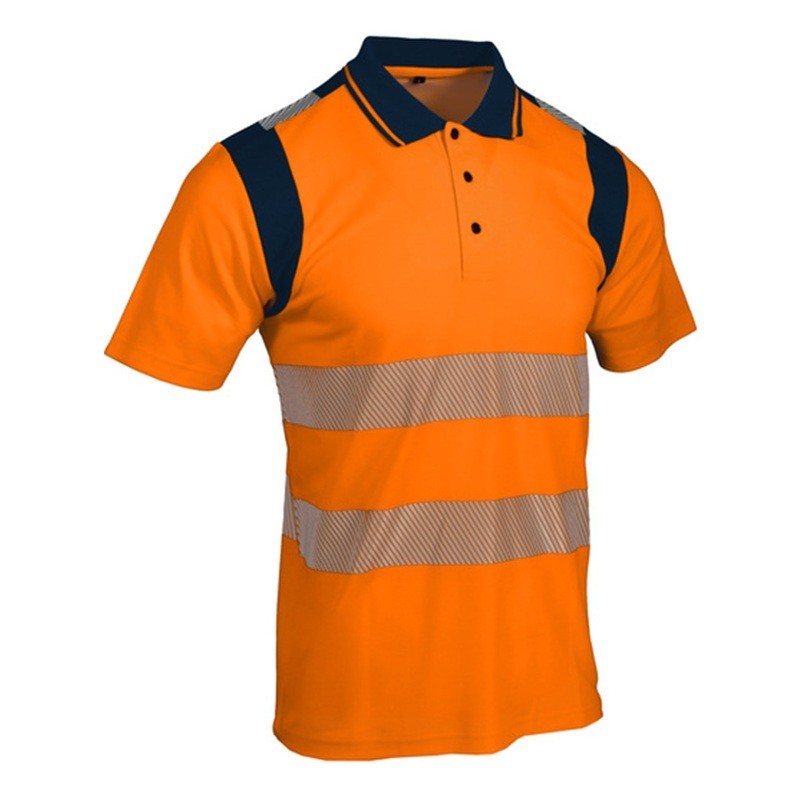 Polo Haute Visibilité POLMA & POLMO - SINGER, 2 Bandes Segmentées