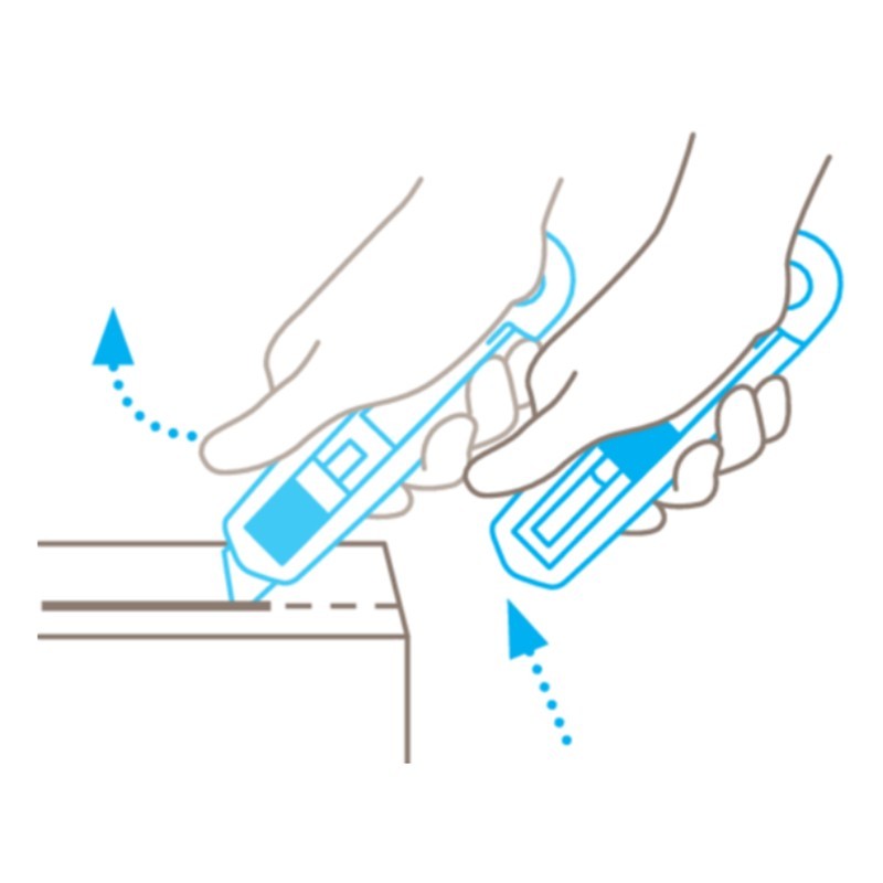 Couteau de sécurité SECUNORM PROFI25 – Lame rétractable semi-auto